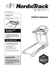 NordicTrack C 850i Treadmill English Manual