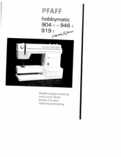 Pfaff hobbymatic 919-1 Owner's Manual
