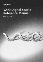 Sony PCV-E518DS Reference Manual