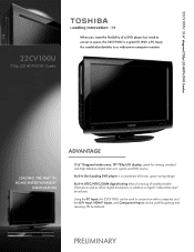 Toshiba 22CV100U Brochure