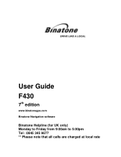 Binatone F430 User Manual