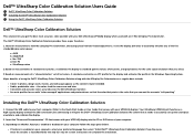 Dell UP3214Q Dell UltraSharp Color Calibration Solution Users Guide