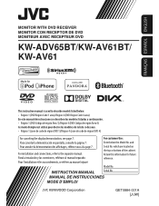 JVC KW-AV61BT Instruction Manual