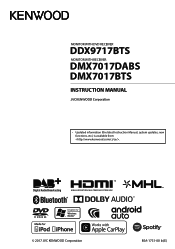 Kenwood DMX7017DABS Instruction Manual