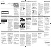 RCA RC105 Owner/User Manual