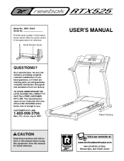 Reebok Rtx525 Treadmill English Manual