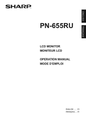Sharp PN-655RU PN-655RU Operation Manual