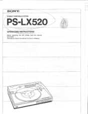 Sony PS-LX520 Users Guide