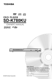 Toshiba SD-K780KU Owner's Manual - English
