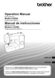 Brother International LX2500 Users Manual - English and Spanish