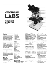 Celestron Celestron Labs CB2000C Compound Microscope Celestron Labs CB2000C Manual