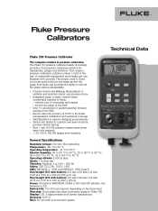 Fluke 718-1G Fluke 717 and 718 Pressure Calibrator Datasheet