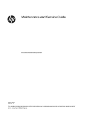 HP Pavilion Plus 16 Maintenance and Service Guide