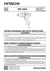 Hitachi WR16SA Instruction Manual