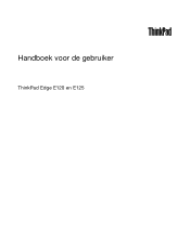 Lenovo ThinkPad Edge E125 (Dutch) User Guide