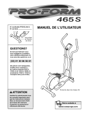 ProForm 465 S French Manual