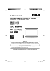 RCA L26HD35D User Guide & Warranty (French)