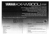 Yamaha KX-W900 Owner's Mamual