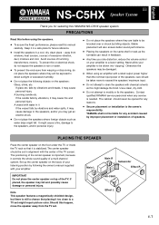 Yamaha NS-C5HX Owner's Manual