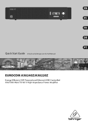 Behringer EUROCOM AX6220Z Quick Start Guide