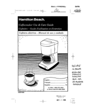 Hamilton Beach HDC500B Use and Care Manual