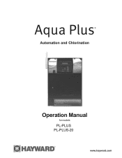 Hayward Aqua Plus® Model: PL-PLUS Operation