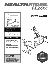 HealthRider H20x Bike Enc Manual