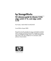 HP StorageWorks 64 CLI reference guide for director 2/64, edge switch 2/16, and edge switch 2/32