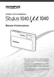 Olympus KIT-V00137 Stylus 1040 Manuel d'instructions (Français)