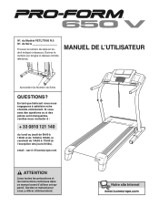 ProForm 650 V Treadmill French Manual