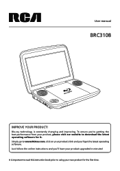 RCA BRC3108 BRC3108 Product Manual