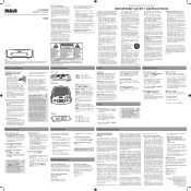 RCA RC05 User Manual - RC05