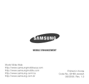 Samsung AWEP460JBE User Manual (ENGLISH)