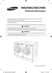 Samsung WF395BTPARA/A1 Trouble Shooting Guide User Manual Ver.1.0 (English, French, Spanish)