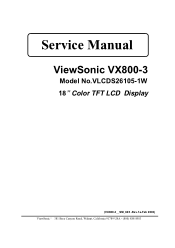 ViewSonic VX800-3 Service Manual