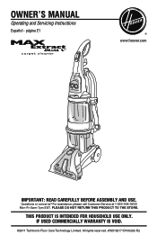 Hoover F7411900 Product Manual