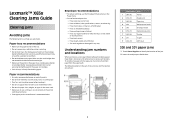 Lexmark X658DE Clearing Jams Guide