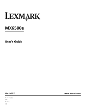 Lexmark MX6500e User's Guide