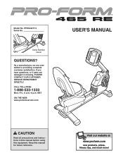 ProForm 465 Re Bike English Manual