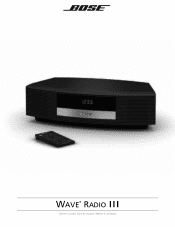 Bose Wave Radio III Owner's guide