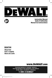 Dewalt D28730 Instruction Manual