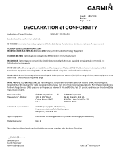 Garmin fenix 2 Special Edition Declaration of Conformity
