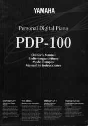 Yamaha PDP-100 Owner's Manual (image)