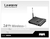 Linksys WRV54G Cisco WRV54G Wireless-G VPN Broadband Router User Guide