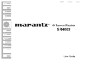 Marantz SR4003 SR4003 User Manual - Englis