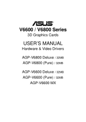 Asus AGP-V6600 Deluxe ASUS V6800/V6600 Series Graphic Card English Version User Manual