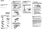 Sony ALT-A33PC Quick Setup Guide