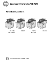 HP Color LaserJet Enterprise MFP M577 Warranty and Legal Guide