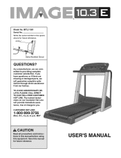 Image Fitness 10.3e Treadmill English Manual