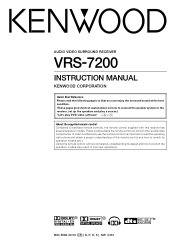 Kenwood VRS-7200 Instruction Manual